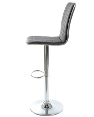 Taburete CUBUS ( M ), cromado, similpiel negra