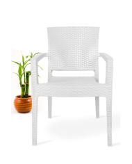 Sillón LIDO, apilable, polipropileno blanco