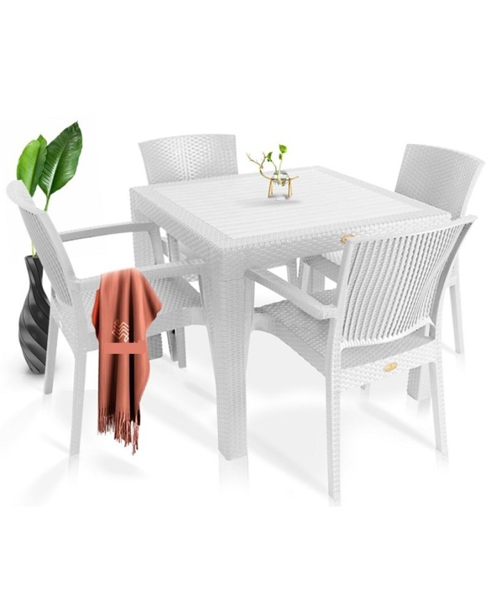 Sillón LIDO, apilable, polipropileno blanco