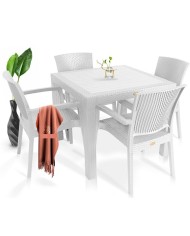 Sillón LIDO, apilable, polipropileno blanco