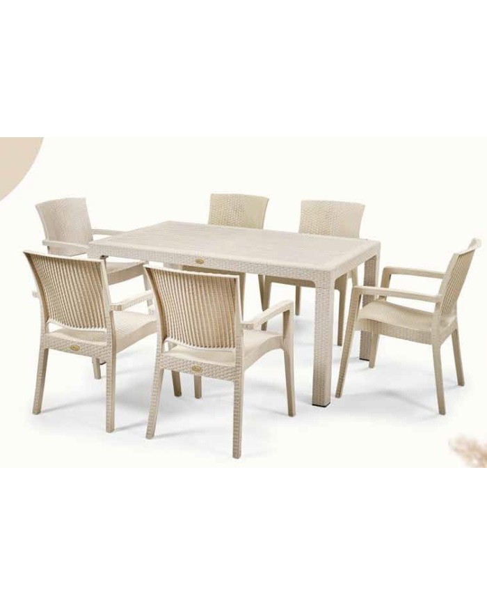 Sillón LIDO, apilable, polipropileno capuccino