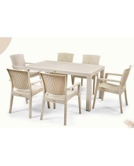 Sillón LIDO, apilable, polipropileno capuccino