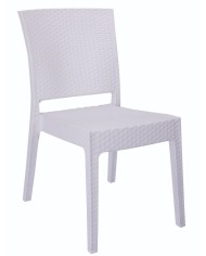 Silla LIDO, apilable, polipropileno blanco