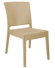 Silla LIDO, apilable, polipropileno capuccino