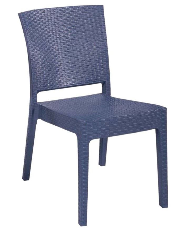 Silla LIDO, apilable, polipropileno gris oscuro