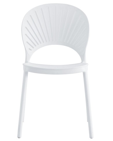 Silla ABANICO, apilable, polipropileno blanco