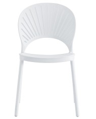 Silla ABANICO, apilable, polipropileno blanco