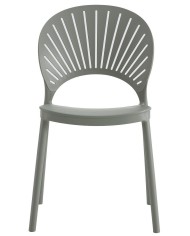 Silla ABANICO, apilable, polipropileno gris
