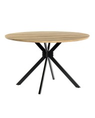 Mesa MINERVA NEW, metal, madera, 120 cms de diámetro