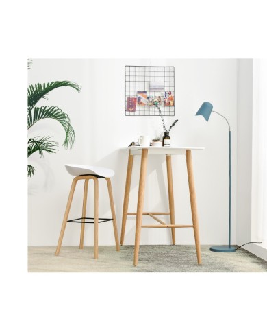 Taburete DANTE NEW (SU), metal, polipropileno blanco