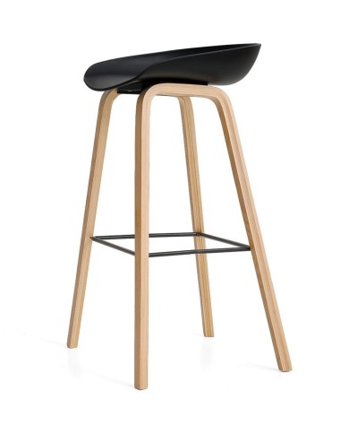 Taburete DANTE NEW (SU), metal, polipropileno negro