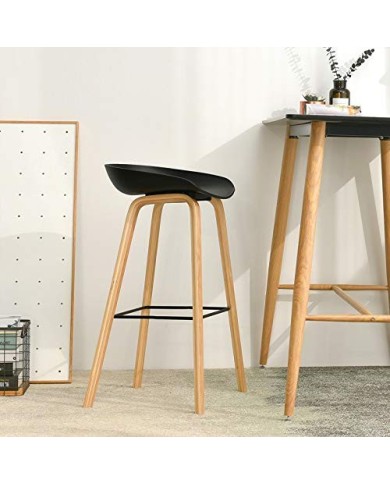 Taburete DANTE NEW (SU), metal, polipropileno negro