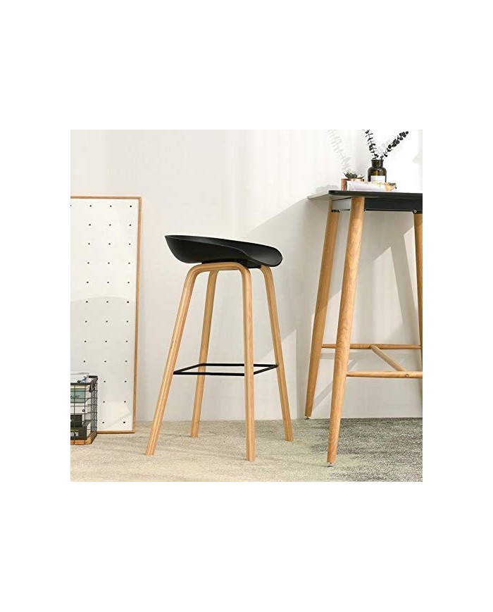 Taburete DANTE NEW (SU), metal, polipropileno negro