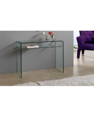 Consola CANADA (SU), cristal curvado, 100 x 33 cms