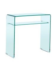Consola CANADA (SU), cristal curvado, 80 x 33 cms