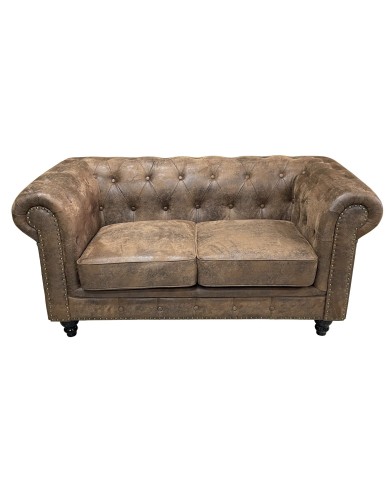 Sofá CHESTER PREMIUM, 2 plazas, similpiel vintage