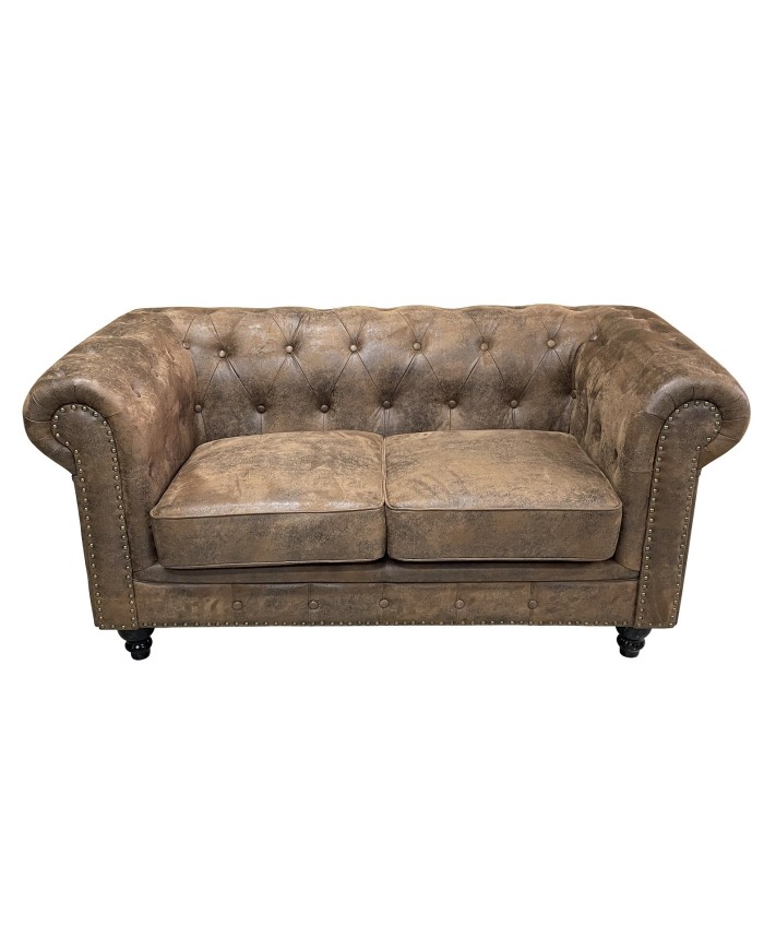 Sofá CHESTER PREMIUM, 2 plazas, similpiel vintage