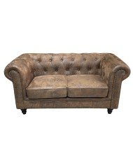 Sofá CHESTER PREMIUM, 2 plazas, similpiel vintage