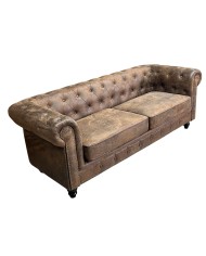 Sofá CHESTER PREMIUM, 3 plazas, similpiel vintage