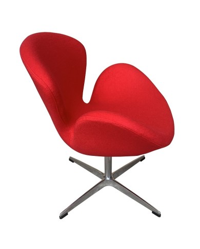 Sillón SW, tapizado en tejido cachemira rojo