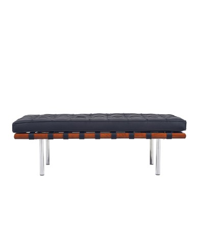 Banco BARNA, tapizado en similpiel negra