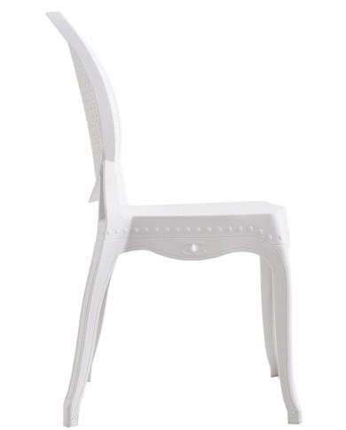 Silla CIBELES, apilable, polipropileno blanco