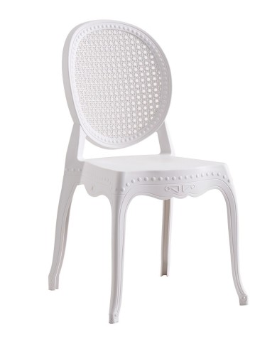 Silla CIBELES, apilable, polipropileno blanco