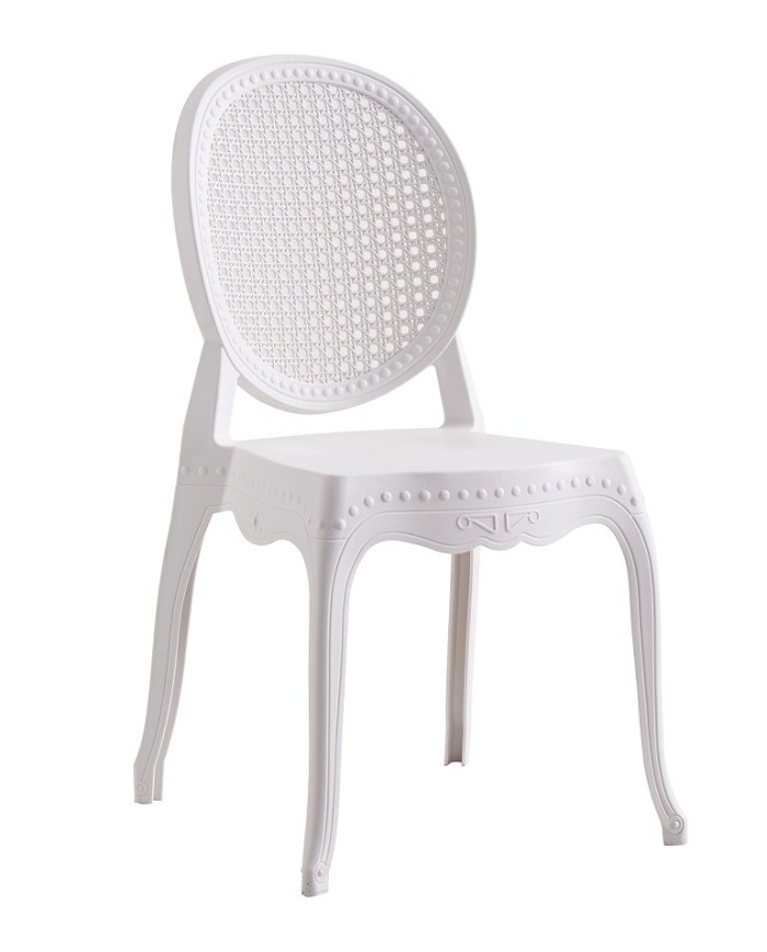 Silla CIBELES, apilable, polipropileno blanco