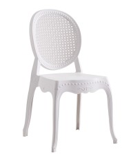 Silla CIBELES, apilable, polipropileno blanco