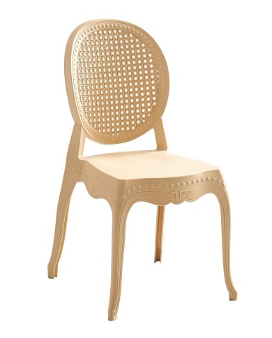 Silla CIBELES, apilable, polipropileno blanco