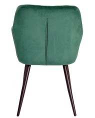 Sillón ROLANDO, metal, tapizado velvet 56 verde oscuro