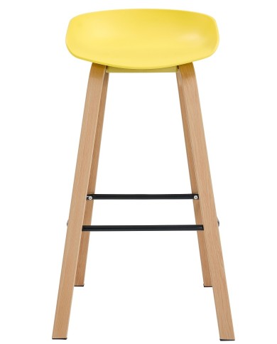 Taburete DANTE NEW (SU), metal, polipropileno amarillo