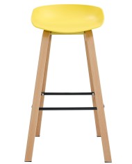 Taburete DANTE NEW (SU), metal, polipropileno amarillo