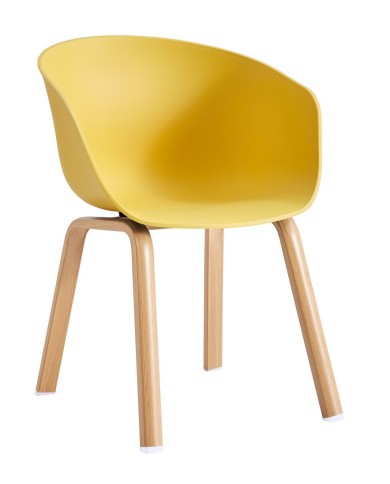Sillón DANTE NEW (SU), metal, polipropileno amarillo