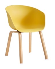 Sillón DANTE NEW (SU), metal, polipropileno amarillo