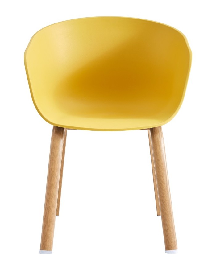 Sillón DANTE NEW (SU), metal, polipropileno amarillo