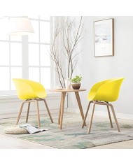 Sillón DANTE NEW (SU), metal, polipropileno amarillo