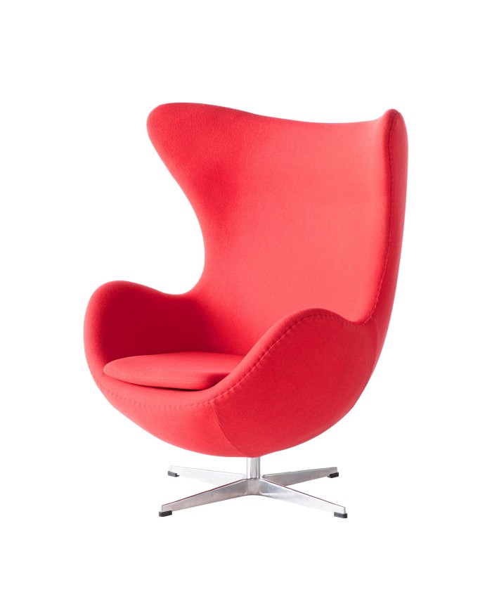 Sillón EG (TE), fibra de vidrio, basculante, tapizado cachemir rojo