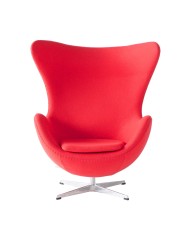 Sillón EG (TE), fibra de vidrio, basculante, tapizado cachemir rojo