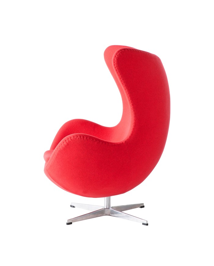 Sillón EG (TE), fibra de vidrio, basculante, tapizado cachemir rojo