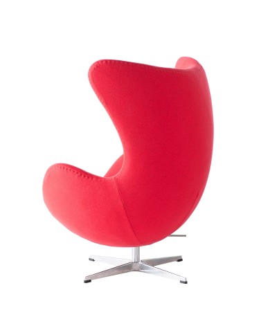 Sillón EG (TE), fibra de vidrio, basculante, tapizado cachemir rojo