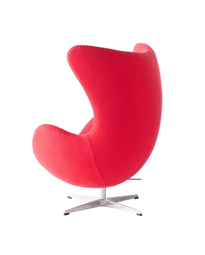 Sillón EG (TE), fibra de vidrio, basculante, tapizado cachemir rojo