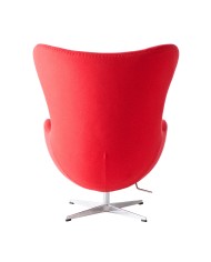 Sillón EG (TE), fibra de vidrio, basculante, tapizado cachemir rojo