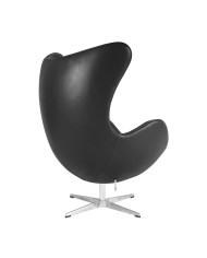 Sillón EG (TE), fibra de vidrio, basculante, tapizado similpiel negra