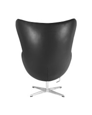 Sillón EG (TE), fibra de vidrio, basculante, tapizado similpiel negra