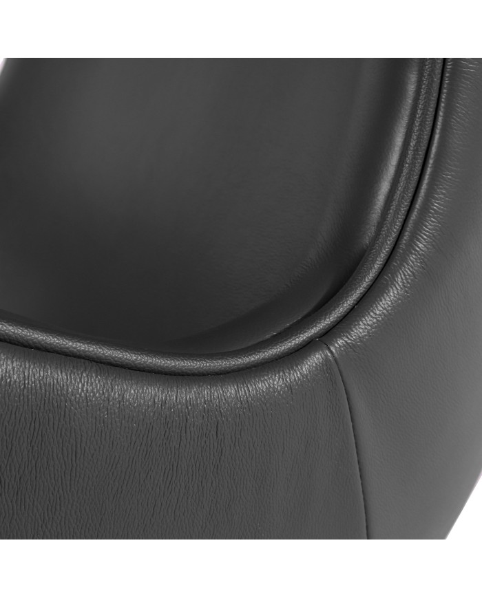 Sillón EG (TE), fibra de vidrio, basculante, tapizado similpiel negra