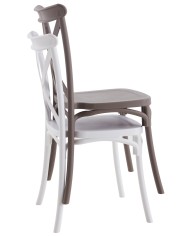 Silla CORFÚ, apilable, tratamiento anti UV, polipropileno antracita