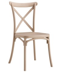 Silla CORFÚ, apilable, tratamiento anti UV, polipropileno tórtora