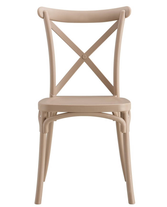 Silla CORFÚ, apilable, tratamiento anti UV, polipropileno tórtora