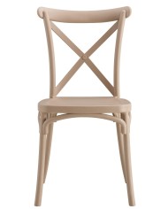 Silla CORFÚ, apilable, tratamiento anti UV, polipropileno tórtora